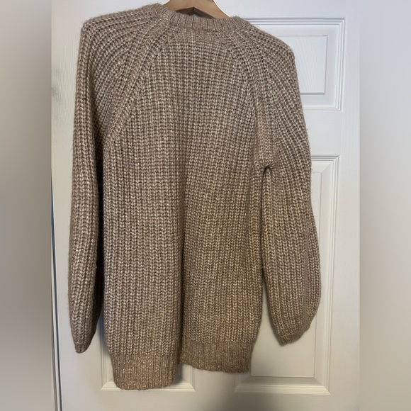 Aritzia Wilfred Tan Cable Knit Sweater dress (or long sweater) - Picture 5 of 7